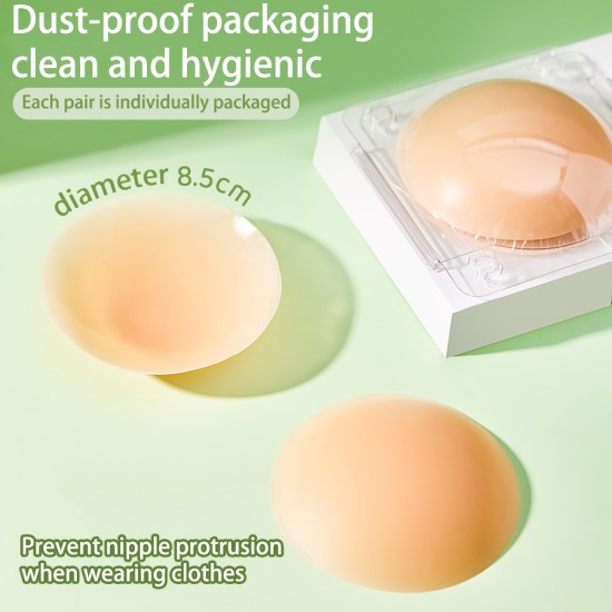 Nipple Covers for Women – Reusable Sticky Silicone Nipple Covers, Seamless Invisible Washable Design with Travel Box