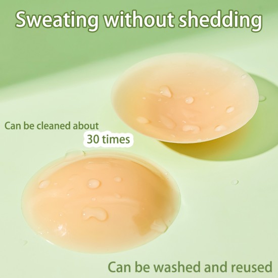 Nipple Covers for Women – Reusable Sticky Silicone Nipple Covers, Seamless Invisible Washable Design with Travel Box